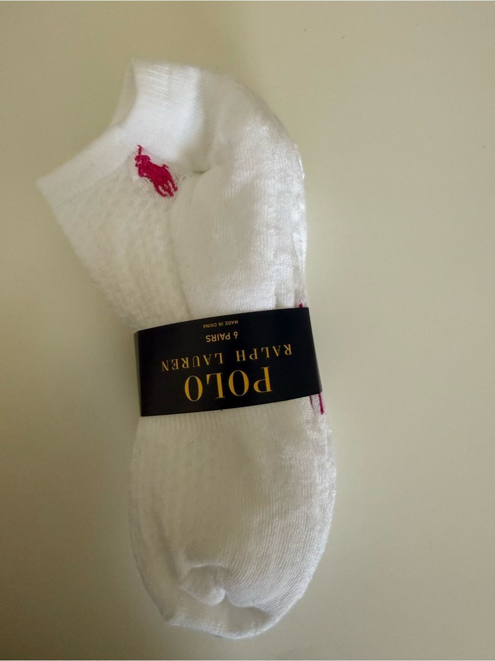 Ralph Lauren Women’s White Low Cut Socks 6 Pack